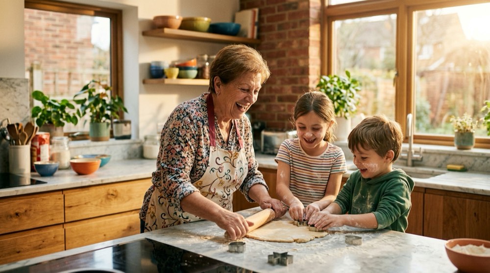 famiglia su divano